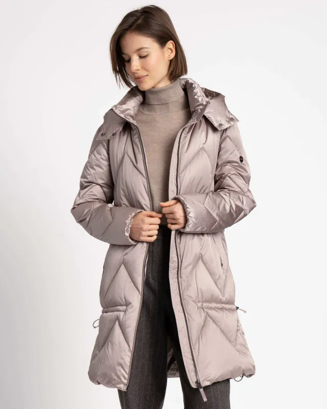 WEGA Green Goose Satin Steppmantel CYBELLE